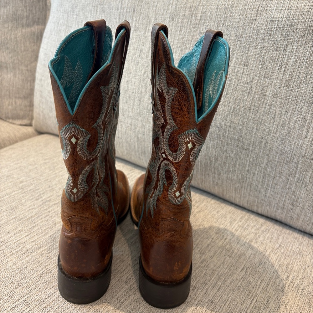 Ariat Womens Tombstone Square Toe Western Leather Boot Size 7.5 B Style 10008017 - Picture 4 of 11